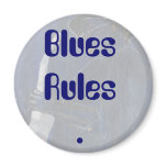 Blue Blues Guitar player painting acrylic Magnet