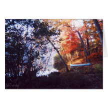 Blue Boat Greeting Cards