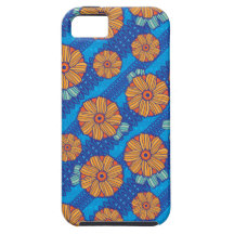Blue Boho Blossoms iPhone 5 Cover