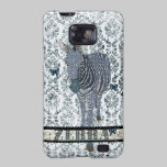 Blue Boho Zebra & Butterfly Grunge Damask Case casemate cases