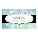 Blue bokeh photography Business Cards