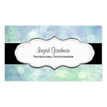 Blue bokeh photography Business Cards