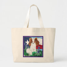 Blue Bonnet Papillon Tote Bags