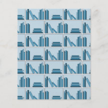 Blue Books on Shelf. Flyer