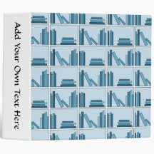 Blue Books on Shelf. Vinyl Binders