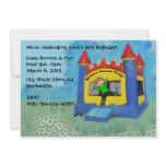 Blue Bounce House Party Invite