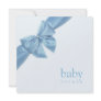 Blue Bow Baby Shower invitation