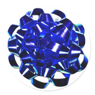 Blue Bow Christmas Packaging Sticker by TDSwhite