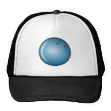 Blue Bowling Ball Mesh Hat