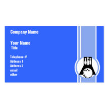 Blue Bowling Business Card Templates