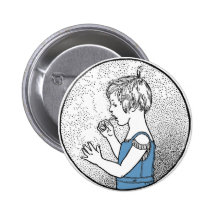 Blue Boy Brush Your Teeth  Button