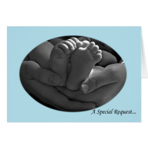 Blue Boy Godmother Request Card