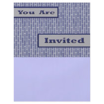 blue bricks invite flyers
