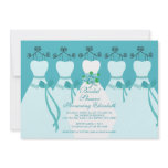 Blue Bride Bridesmaids Bridal Shower Invitation