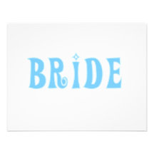Blue Bride T-shirts and Gifts Invitations