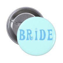 Blue Bride T-shirts and Gifts Pinback Buttons