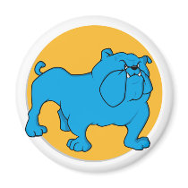 Blue British Bulldog Refrigerator Magnets