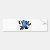Blue British Lion Bumper Stickers