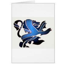 Blue British Lion Card