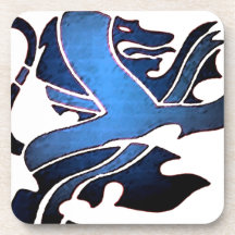 Blue British Lion Coasters