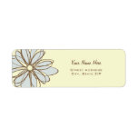 Blue & Brown Flower Address Label