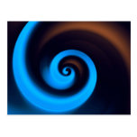 Blue Brown Spiral Postcards