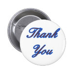 Blue Brown Thank You Design The MUSEUM Zazzle Gift Pinback Buttons