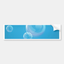Blue bubble background bumper sticker