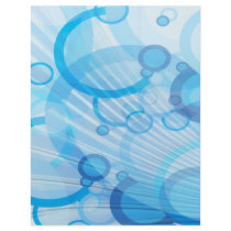 blue bubble waves flyer design
