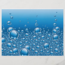 Blue bubbles background full color flyer