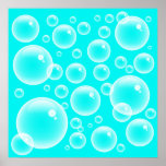 Blue Bubbles Posters