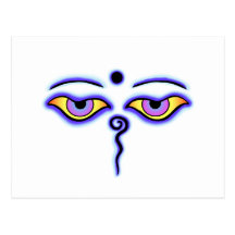 Blue Buddha Eyes.png Post Cards