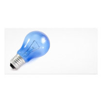 Blue bulb picture card