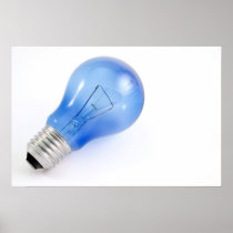 Blue bulb poster