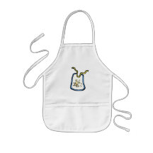 blue bunny bib apron