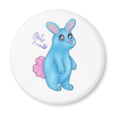 Blue Bunny Refrigerator Magnet by artsygirl94