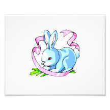 blue bunny purple ribbon.png photo art