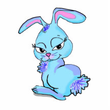 Blue Bunny Rabbit Photo Sculpture