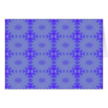Blue bursts pattern, note card