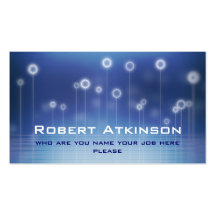 blue business card