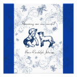 Blue Butterfly Baby Shower invitation