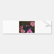 Blue Butterfly Bumper Sticker