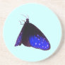 Blue butterfly beverage coaster