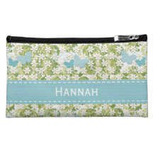 Blue Butterfly Cosmetic Bag
