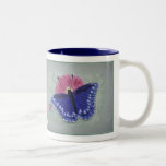 BLUE BUTTERFLY CROSS STITCH COFFEE MUGS