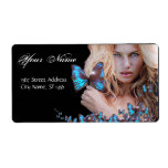 BLUE BUTTERFLY HAIR, BEAUTY SALON , MAKEUP ARTIST labels
