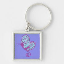 Blue Butterfly Keychains