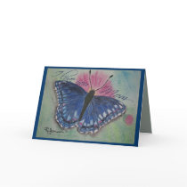 BLUE BUTTERFLY MOTHER'S DAY CARD cards