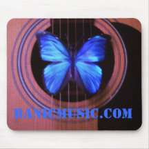 BLUE BUTTERFLY MOUSE PAD