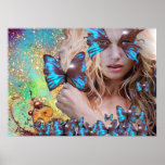 BLUE BUTTERFLY posters